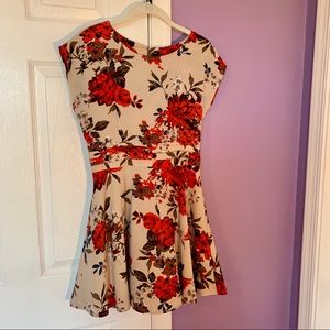 Floral open back dress